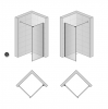 Ronal Sanswiss Easy ścianka wolnostojąca Walk-in 80 cm złoto szczotkowane STR4P0801307